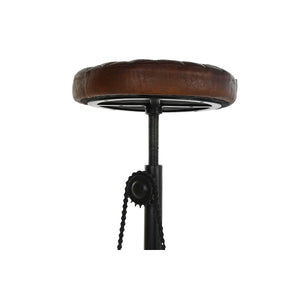 Krakk DKD Home Decor Metall Brun Lær (38 x 38 x 63 cm)