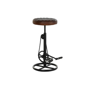 Krakk DKD Home Decor Metall Brun Lær (38 x 38 x 63 cm)