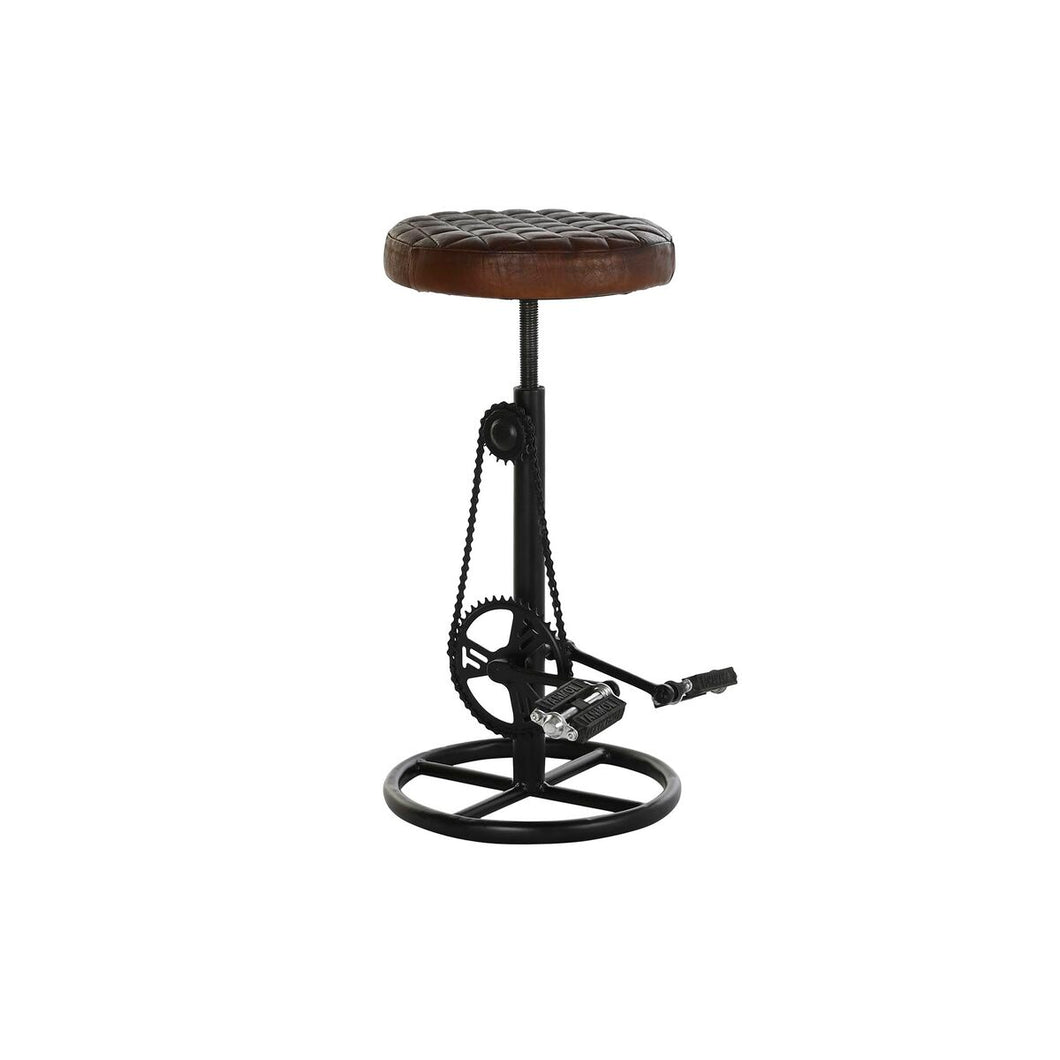 Krakk DKD Home Decor Metall Brun Lær (38 x 38 x 63 cm)