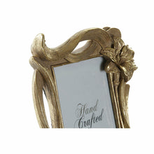 Last inn bildet i Galleri-visningsprogrammet, Fotoramme DKD Home Decor Blomster Gyllen Harpiks (21,3 x 3,5 x 25,6 cm)

