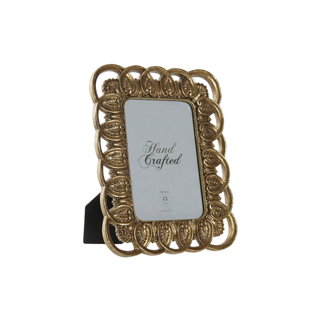 Fotoramme DKD Home Decor Krystall Gyllen Harpiks Shabby Chic (17,3 x 1,8 x 22 cm)