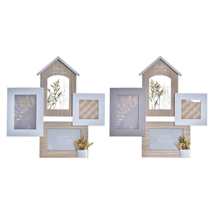 Fotoramme DKD Home Decor Tre Naturell Plante (39 x 3 x 41 cm) (2 enheter)
