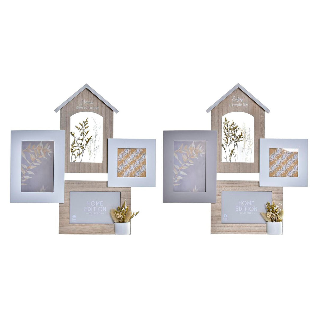 Fotoramme DKD Home Decor Tre Naturell Plante (39 x 3 x 41 cm) (2 enheter)