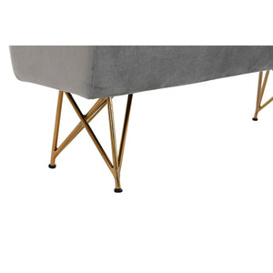 Krakk DKD Home Decor   Grå Gyllen Metall Polyester (90 x 31 x 47 cm)