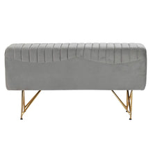 Last inn bildet i Galleri-visningsprogrammet, Krakk DKD Home Decor   Grå Gyllen Metall Polyester (90 x 31 x 47 cm)
