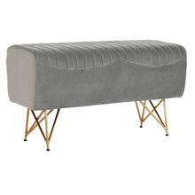 Last inn bildet i Galleri-visningsprogrammet, Krakk DKD Home Decor   Grå Gyllen Metall Polyester (90 x 31 x 47 cm)
