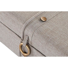 Last inn bildet i Galleri-visningsprogrammet, Oppbevaringskiste med sete DKD Home Decor Grå Metall Polyester (114 x 44 x 43 cm)
