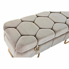 Last inn bildet i Galleri-visningsprogrammet, Krakk DKD Home Decor   Beige Gyllen Metall Polyester (125 x 45 x 50 cm)
