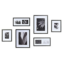 Last inn bildet i Galleri-visningsprogrammet, Fotoramme DKD Home Decor Krystall Svart Tre MDF (32 x 3 x 42,5 cm) (33 x 2 x 45 cm) (6 Deler)
