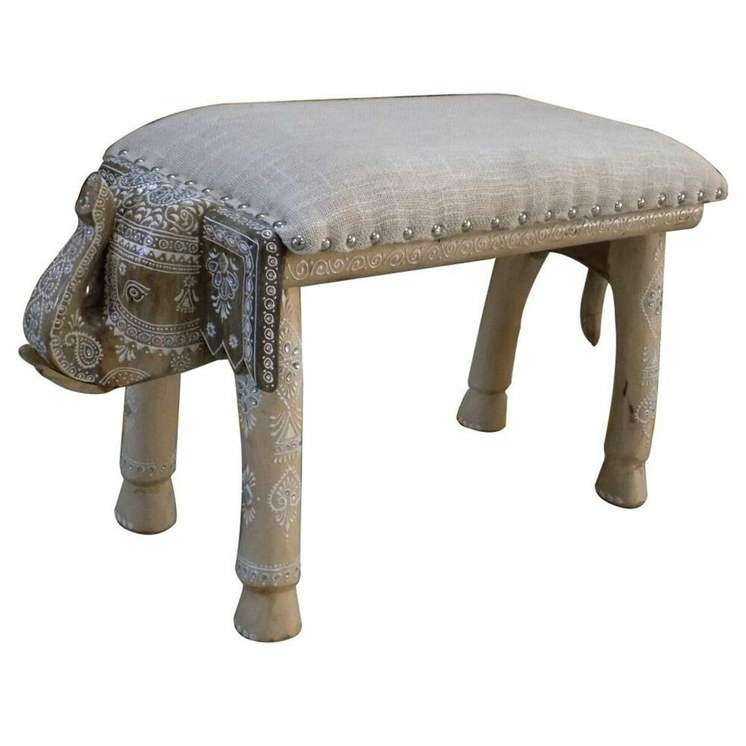 Krakk DKD Home Decor Elefant Polyester Treverk av mangotre (65 x 31,7 x 38 cm)
