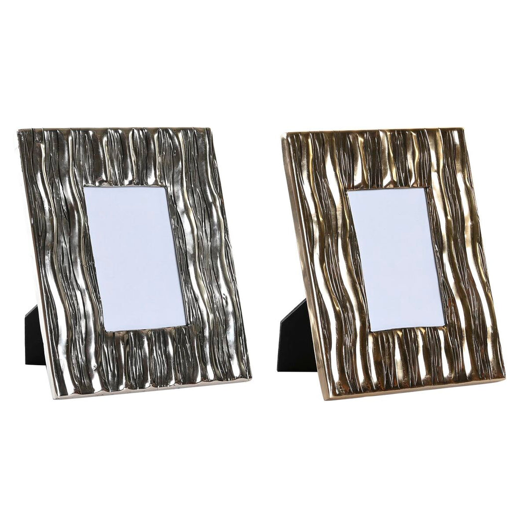 Fotoramme DKD Home Decor Krystall Aluminium (2 enheter) (21 x 1 x 26 cm)