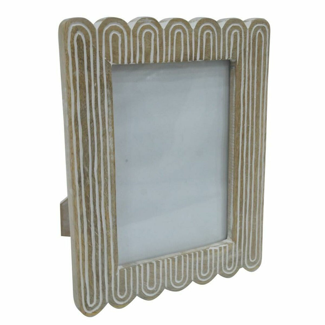 Fotoramme DKD Home Decor Naturell Kolonial Treverk av mangotre (20 x 2 x 24 cm)