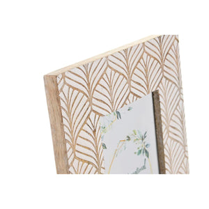 Fotoramme DKD Home Decor Urban Krystall Brun Hvit Treverk av mangotre (22,5 x 2 x 28 cm)
