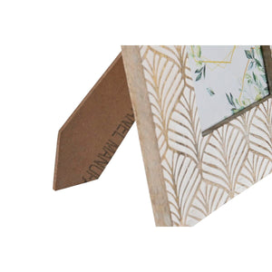 Fotoramme DKD Home Decor Urban Krystall Brun Hvit Treverk av mangotre (22,5 x 2 x 28 cm)