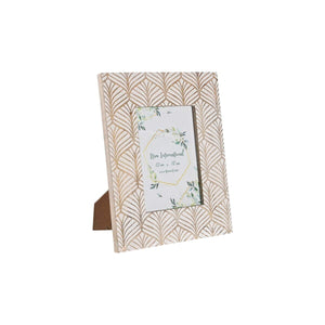 Fotoramme DKD Home Decor Urban Krystall Brun Hvit Treverk av mangotre (22,5 x 2 x 28 cm)