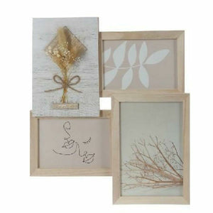 Fotoramme DKD Home Decor Krystall Naturell Shabby Chic (31 x 2,4 x 34 cm)