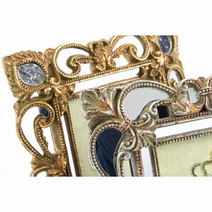 Fotoramme DKD Home Decor Sølv Gyllen Harpiks Shabby Chic (19 x 2 x 25 cm) (2 enheter)