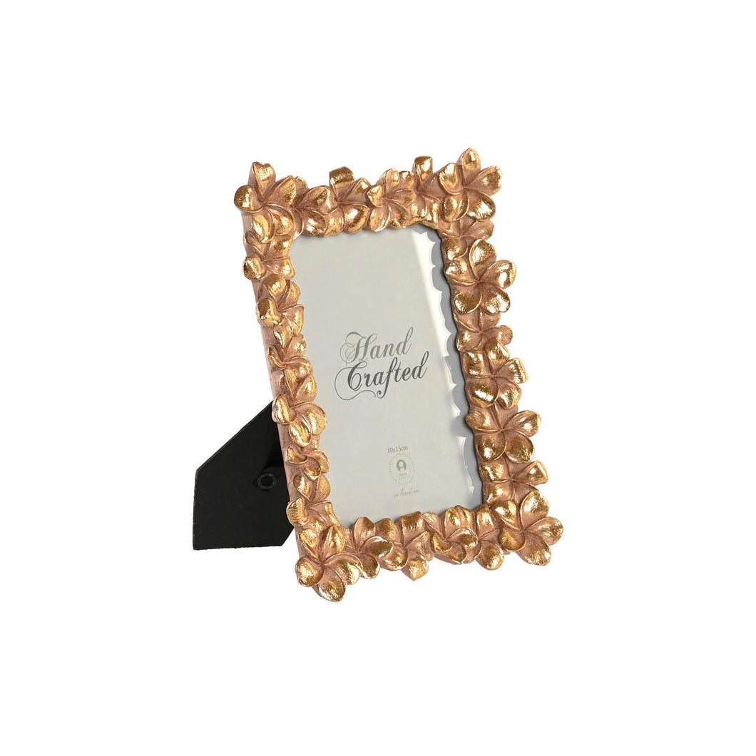 Fotoramme DKD Home Decor Gyllen Harpiks Tropisk (15,6 x 2,4 x 20 cm)