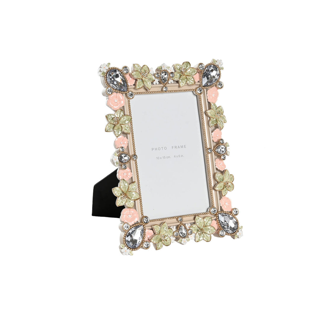 Fotoramme DKD Home Decor Krystall Harpiks Flerfarget Romantisk (16 x 1,8 x 21,2 cm)