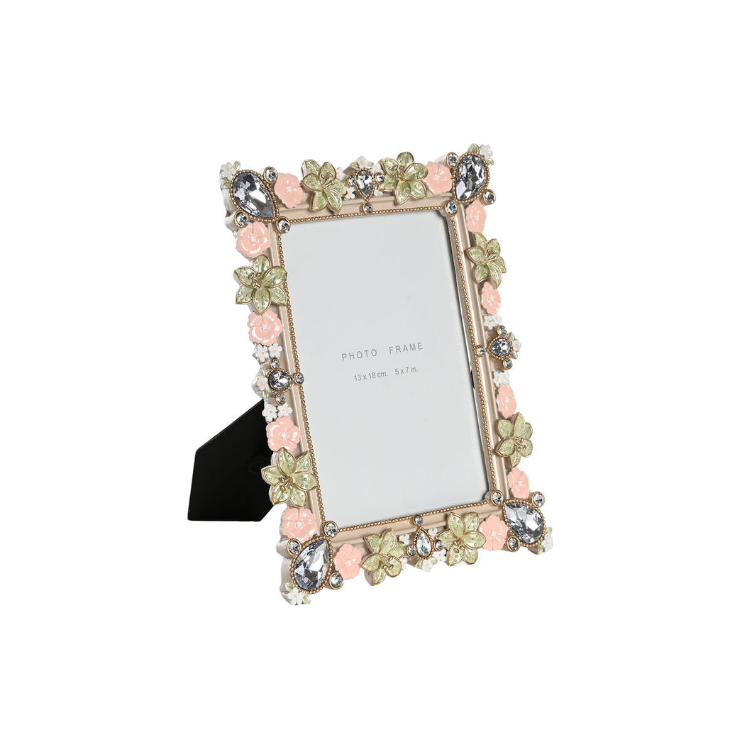 Fotoramme DKD Home Decor Krystall Harpiks Flerfarget Romantisk (18,5 x 2 x 23,5 cm)