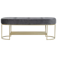 Last inn bildet i Galleri-visningsprogrammet, Krakk DKD Home Decor Grå Gyllen Metall 120 x 40 x 45 cm
