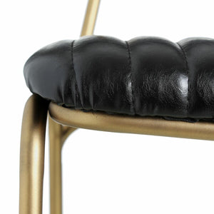 Krakk 42 x 49 x 88 cm Svart Gyllen Metall Polyuretan