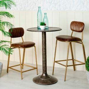 Krakk 42 x 49 x 88 cm Gyllen Metall Brun Polyuretan