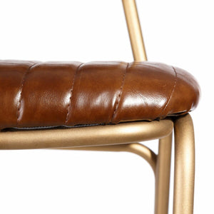 Krakk 44 x 51 x 100 cm Gyllen Metall Brun Polyuretan