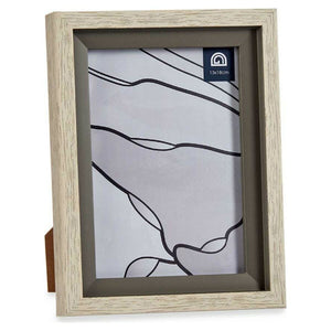 Fotoramme Grå Brun Krystall Tre Plast (17 x 2 x 21,8 cm)