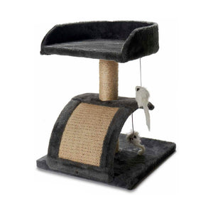 Skrapepost for katter Tre Grå Polyester Hemp (33 x 30,5 x 40 cm)