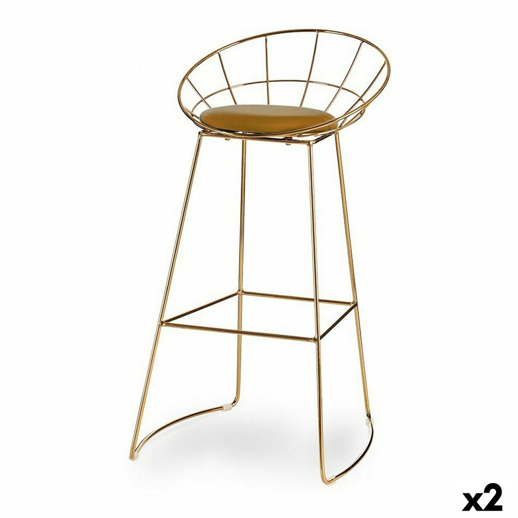 Krakk Gyllen Sennep Jern (51 x 94 x 52 cm) (2 enheter)