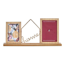 Last inn bildet i Galleri-visningsprogrammet, Fotoramme Home Brun 2 bildes Metall Tre (6 x 21,5 x 46 cm)
