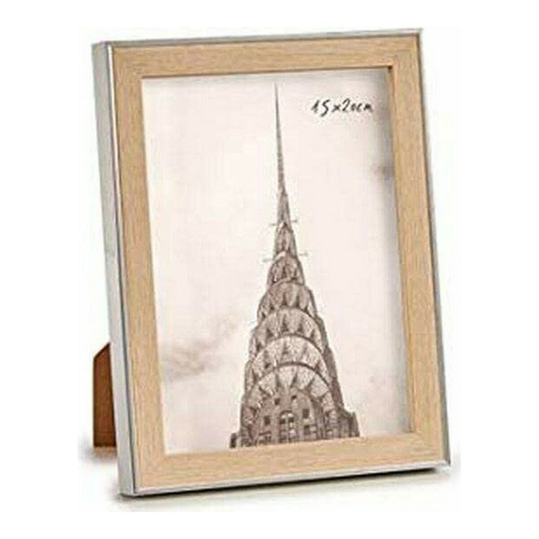 Fotoramme Sølv Tre Plast polypropylen (17,5 x 2 x 22,5 cm) (15 x 20 cm)