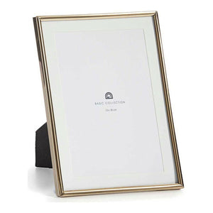 Fotoramme Gyllen Krystall Stål (11 x 20 x 15,5 cm) (13 x 18 cm)