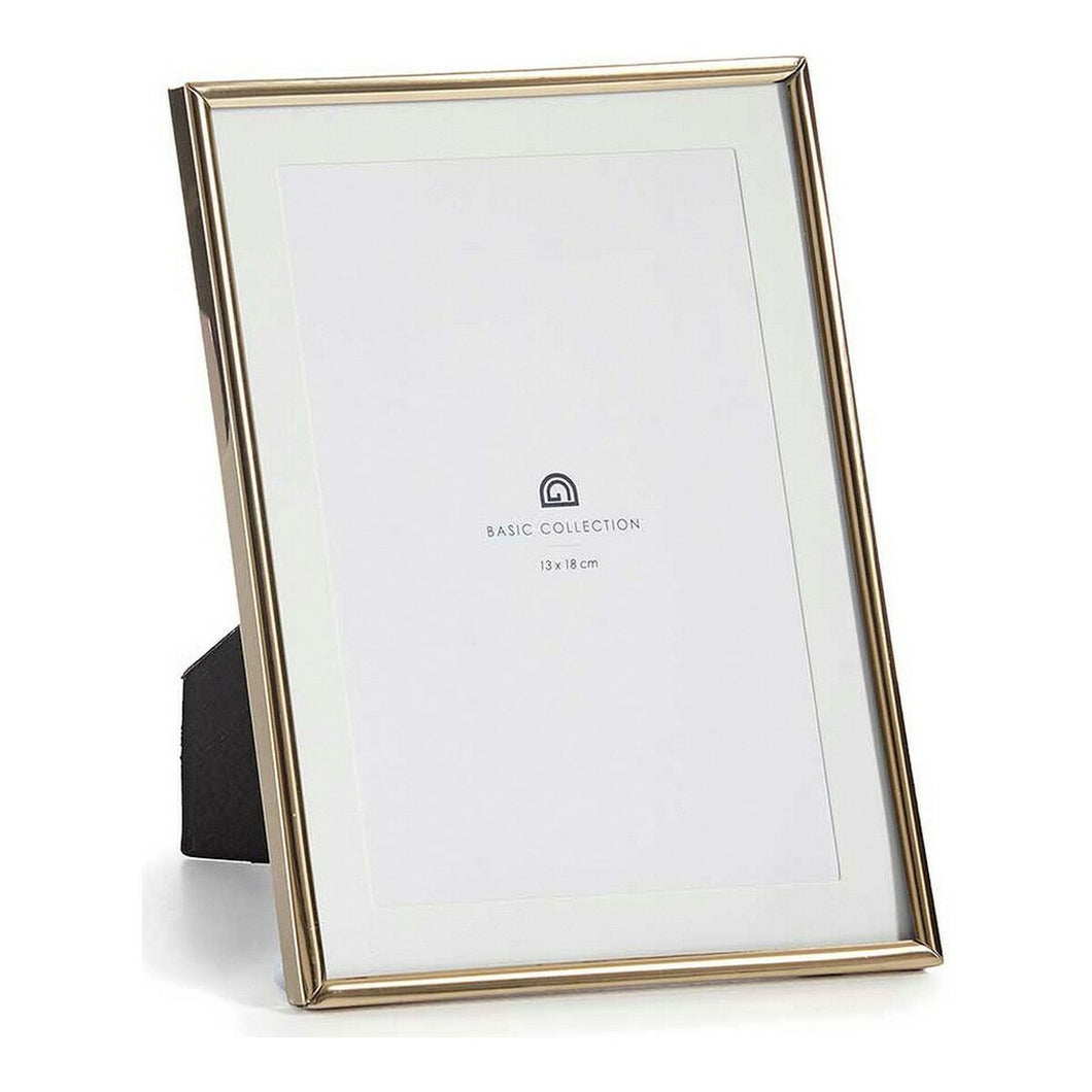 Fotoramme Gyllen Krystall Stål (11 x 20 x 15,5 cm) (13 x 18 cm)