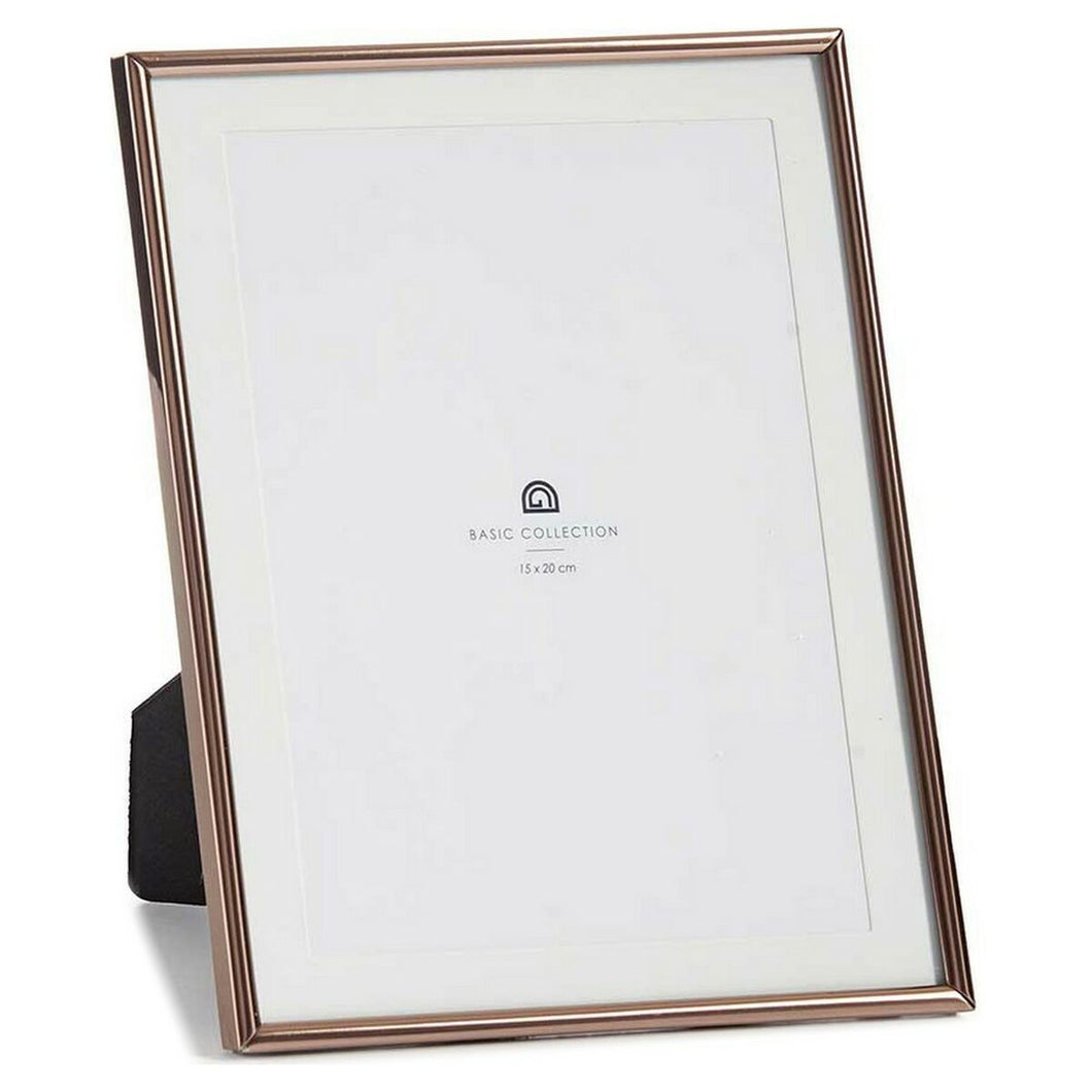 Fotoramme Kopper Krystall Stål (13 x 23 x 18,4 cm) (15 x 20 cm)