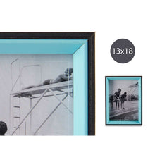 Last inn bildet i Galleri-visningsprogrammet, Fotoramme Svart Blå Krystall Tre MDF (3 x 20 x 15 cm)
