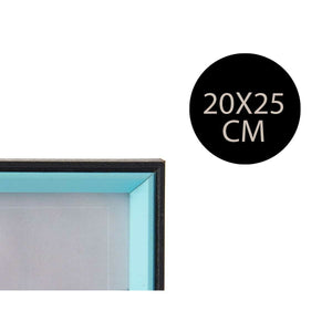 Fotoramme Svart Blå Krystall Tre MDF (3 x 27 x 22 cm)