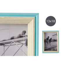 Last inn bildet i Galleri-visningsprogrammet, Fotoramme Blå Lysebrun Krystall Tre MDF (3 x 20 x 15 cm)
