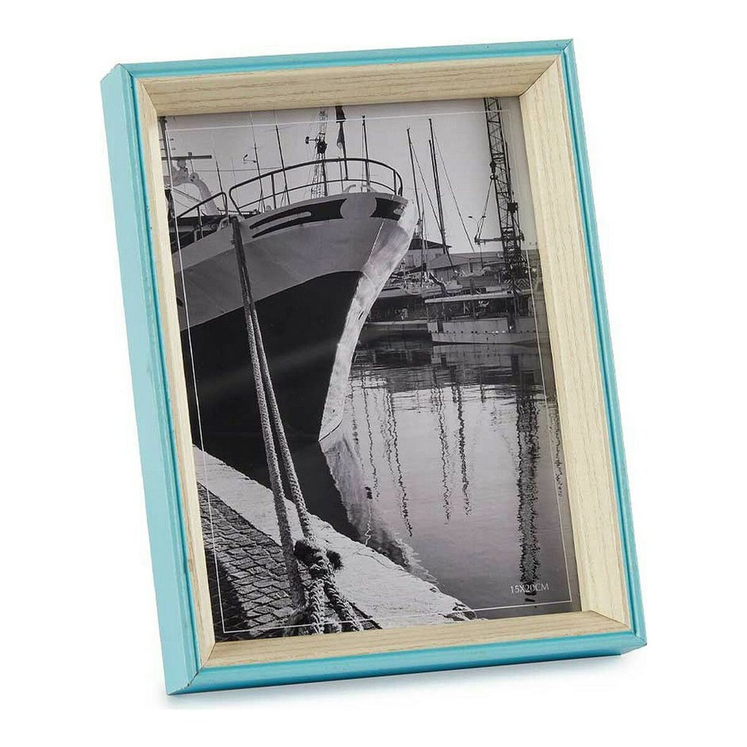 Fotoramme Blå Lysebrun Krystall Tre MDF (3 x 22 x 17 cm)