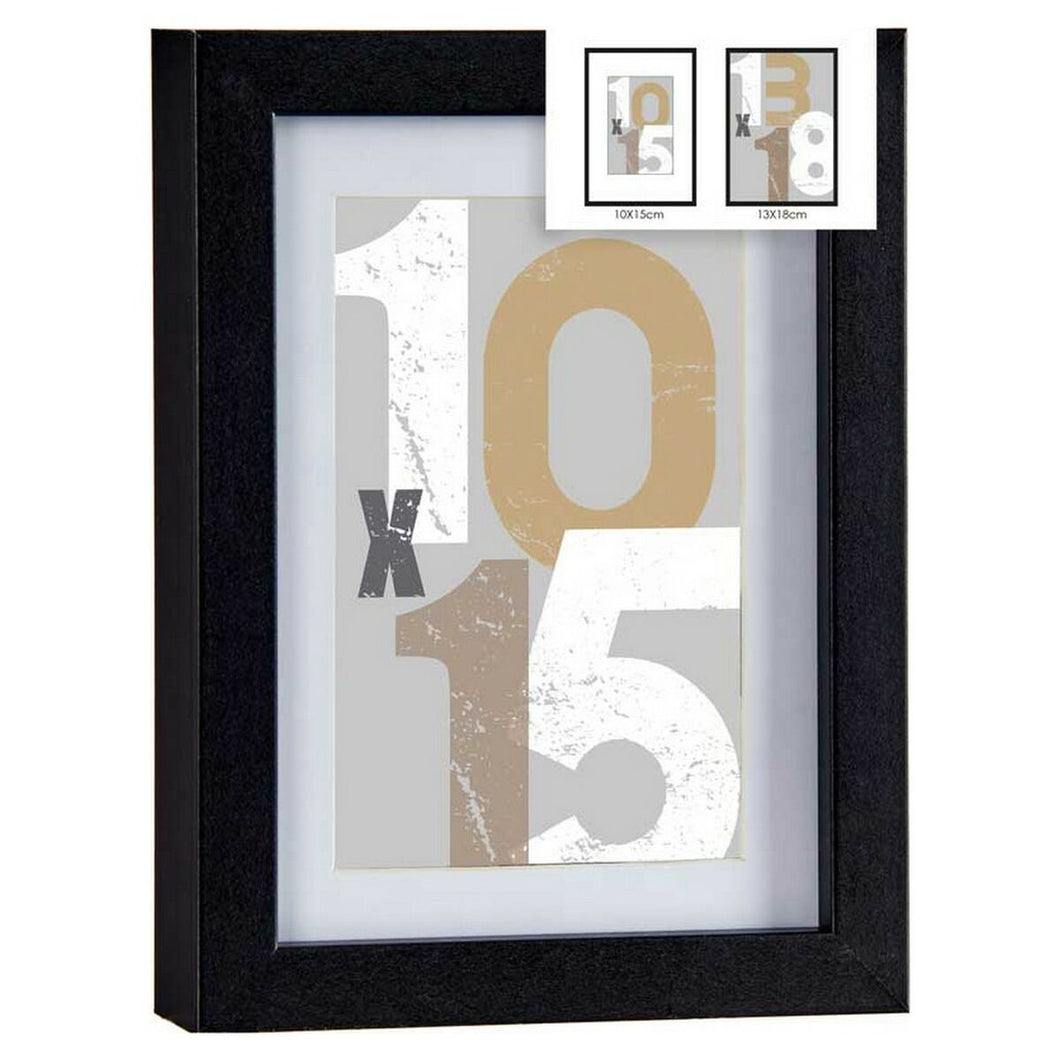 Fotoramme for vegg Svart MDF (16 x 2,5 x 21 cm) (1 uds)