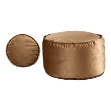 Last inn bildet i Galleri-visningsprogrammet, Puff Beige Polyester polystyren (60 x 35 x 60 cm)
