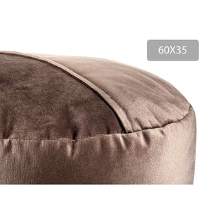 Puff Grå Polyester polystyren (60 x 35 x 60 cm)