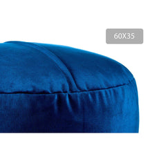Last inn bildet i Galleri-visningsprogrammet, Puff Blå Polyester polystyren (60 x 35 x 60 cm)
