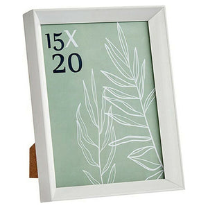 Fotoramme Hvit Glass Plast (17,2 x 3,5 x 22,5 cm)
