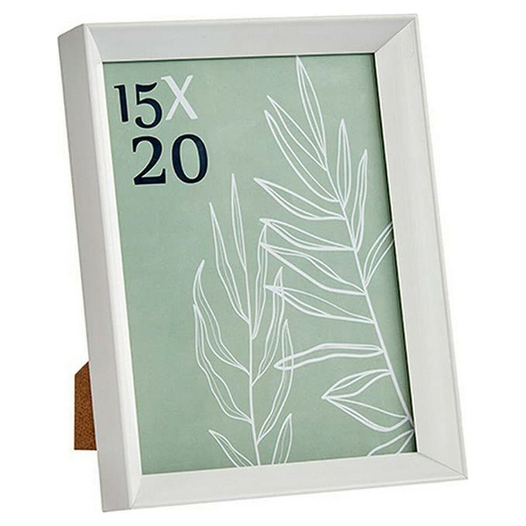 Fotoramme Hvit Glass Plast (17,2 x 3,5 x 22,5 cm)