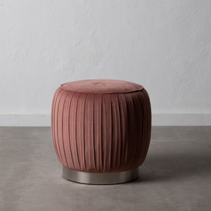 Puff Syntetisk Stoff Rosa Tre 43 x 43 x 42 cm