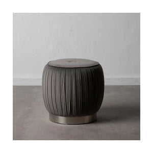 Puff Syntetisk Stoff Grå Tre 43 x 43 x 42 cm