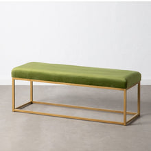 Last inn bildet i Galleri-visningsprogrammet, Krakk Syntetisk Stoff Metall Grønn 120 x 40 x 45 cm
