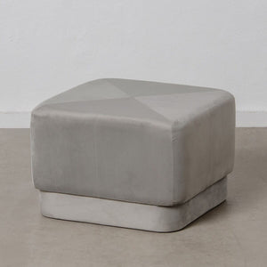 Puff Syntetisk Stoff Grå Tre 60 x 60 x 40 cm